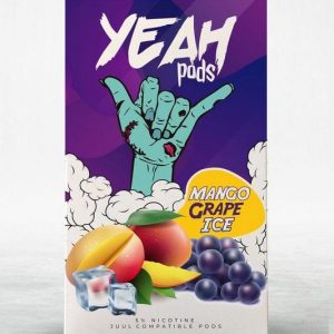 Pod Refil Yeah - 4 refil - Manga com Uva Ice - Mango Grape Ice - 5%