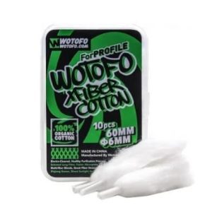 Algodão - XFiber Cotton Organic - For Profile - 6mm - 10pcs - Wotofo