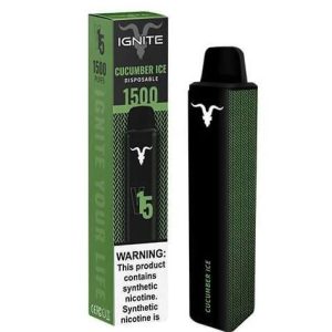 Ignite - Cucumber Ice – V15 – 1500 Puff – Pod Descartável