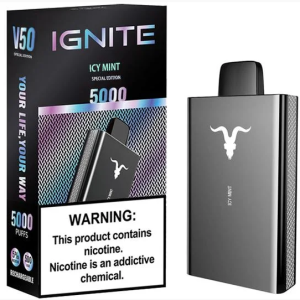 Pod Descartável – Ignite - V50 – Black Edition - 5000 Puffs – 50mg