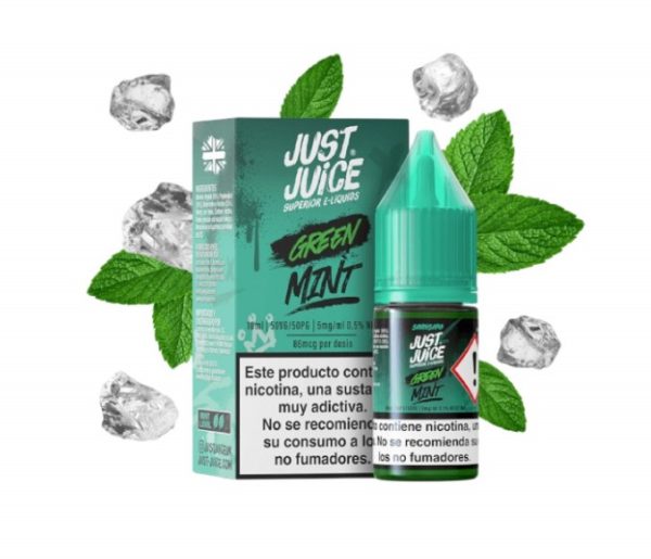 Green Mint – Ice Salt – Just Juice – 30ml - Image 2