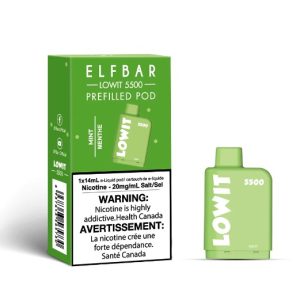 Mint - Capsulas Lowit 5500 Puffs - Elfbar