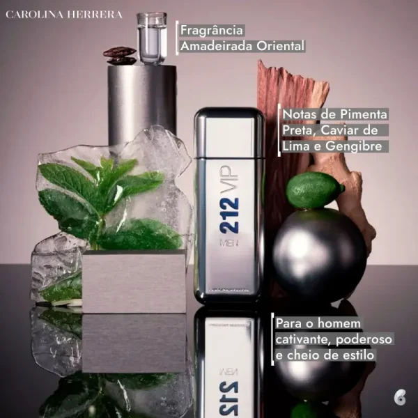 212 VIP MEN CAROLINA HERRERA - PERFUME MASCULINO - EAU DE TOILETTE - Imagem 4