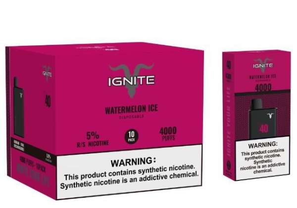 Watermelon Ice – V40 – 4000 Puffs – Ignite – Pod Descartável - Imagem 3