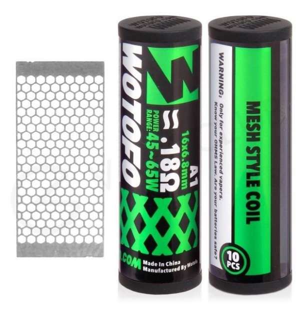 Kit Resistências/Bobinas Prontas - Coil Mesh A1 0.18 ohms - Wotofo - Imagem 3