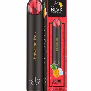 Hawaiian Ice BLVK Ello 2500 Puffs - 50MG + Nikbar 600 Puffs