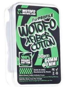 Algodão – XFiber Cotton Organic – For Wire Coil – 3mm – 30pcs – Wotofo