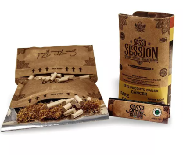 Kit - Tabacco Sasso Session - Seda - Filtro - Tabacco - 25g - Imagem 2