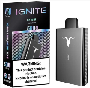 Pod Descartável – Ignite - V50 – Black Edition - 5000 Puffs – 50mg