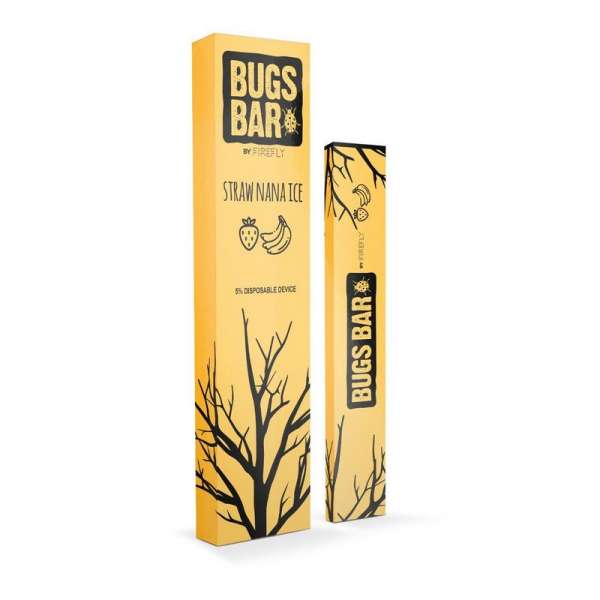 Pod Descartável – Straw Nana Ice – 300 Puff – Bugs Bar By Firefly