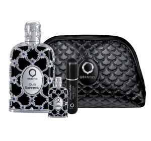 KIT PERFUME ORIENTICA – OUD SAFFRON GIFT SET  EDP 80ml + MINIATURA 7,5ml + ATOMIZER + NECESSAIRE – 25ml