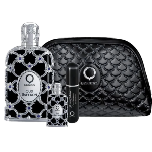KIT PERFUME ORIENTICA - OUD SAFFRON GIFT SET  EDP 80ml + MINIATURA 7,5ml + ATOMIZER + NECESSAIRE - 25ml