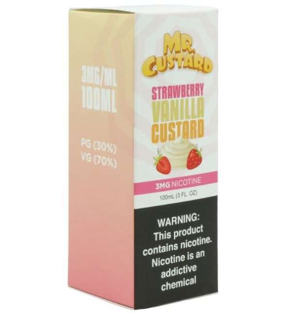 Mr. Custard – Strawberry Vanilla Custard - Mr. Freeze Salt - 30ml - Imagem 3