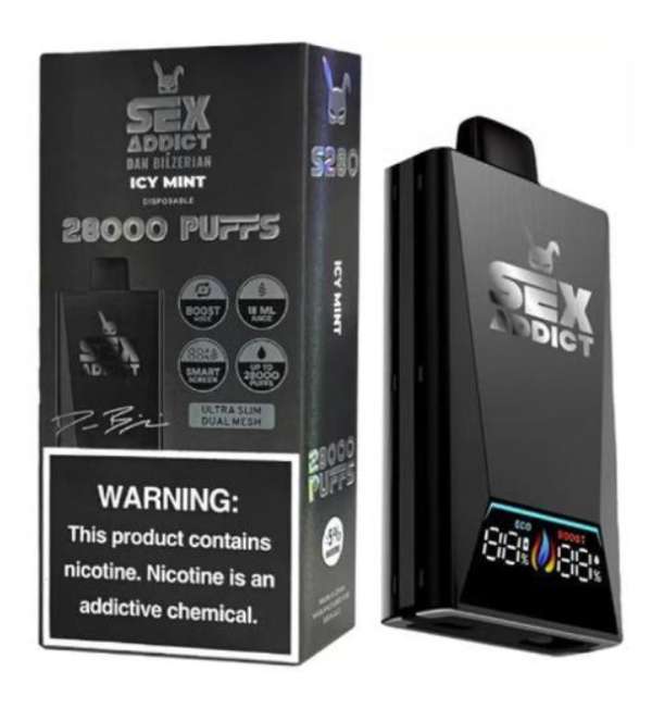 Sex Addict - By Dan Bilzerian S280 – Pod Descartável – 28.000 Puffs - Imagem 3