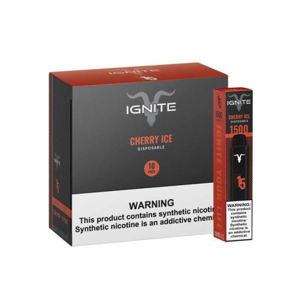 Cherry Ice – V15 – 1500 Puff – Ignite - Imagem 3